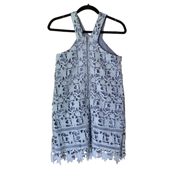 GB Gianni Bini Mini Sleeveless Dress Crochet Blue Summer - Picture 2 of 6